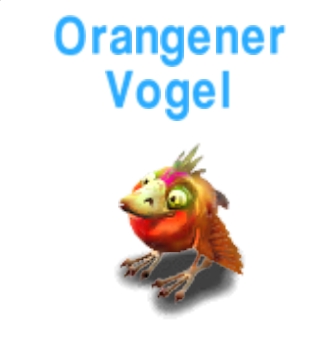 Oranger Vogel     